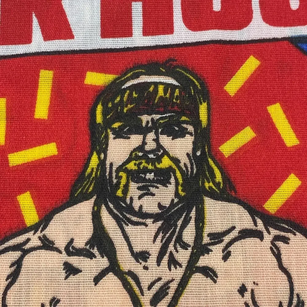 WWF Sheet Twin Flat Sheet Pillow Case 1991 Hogan Macho Savage Warrior Jake Snake